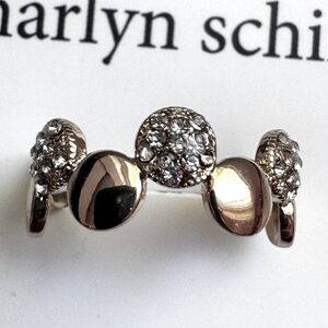 ✨One of a Kind Stunning Marlyn Schiff Disc Pave Adjustable Ring✨